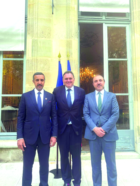<p>Transportation and Telecommunications Minister Dr Shaikh Abdulla bin Ahmed Al Khalifa met French Transport Minister Philippe Tabarot on the sidelines of the Paris Air Show 2025. They reviewed the historical ties between Bahrain and France.</p>
<p>They also discussed means to enhance co-ordination in civil aviation, ports, maritime and land transport. Shaikh Abdulla underscored Bahrain&rsquo;s keenness to expand areas of co-operation with France, particularly in the aviation, transportation, and logistics services sectors.</p>
<p>He highlighted the importance of building on existing partnerships to develop strategic projects that contribute to achieving sustainable economic growth and the exchange of advanced technical expertise.</p>